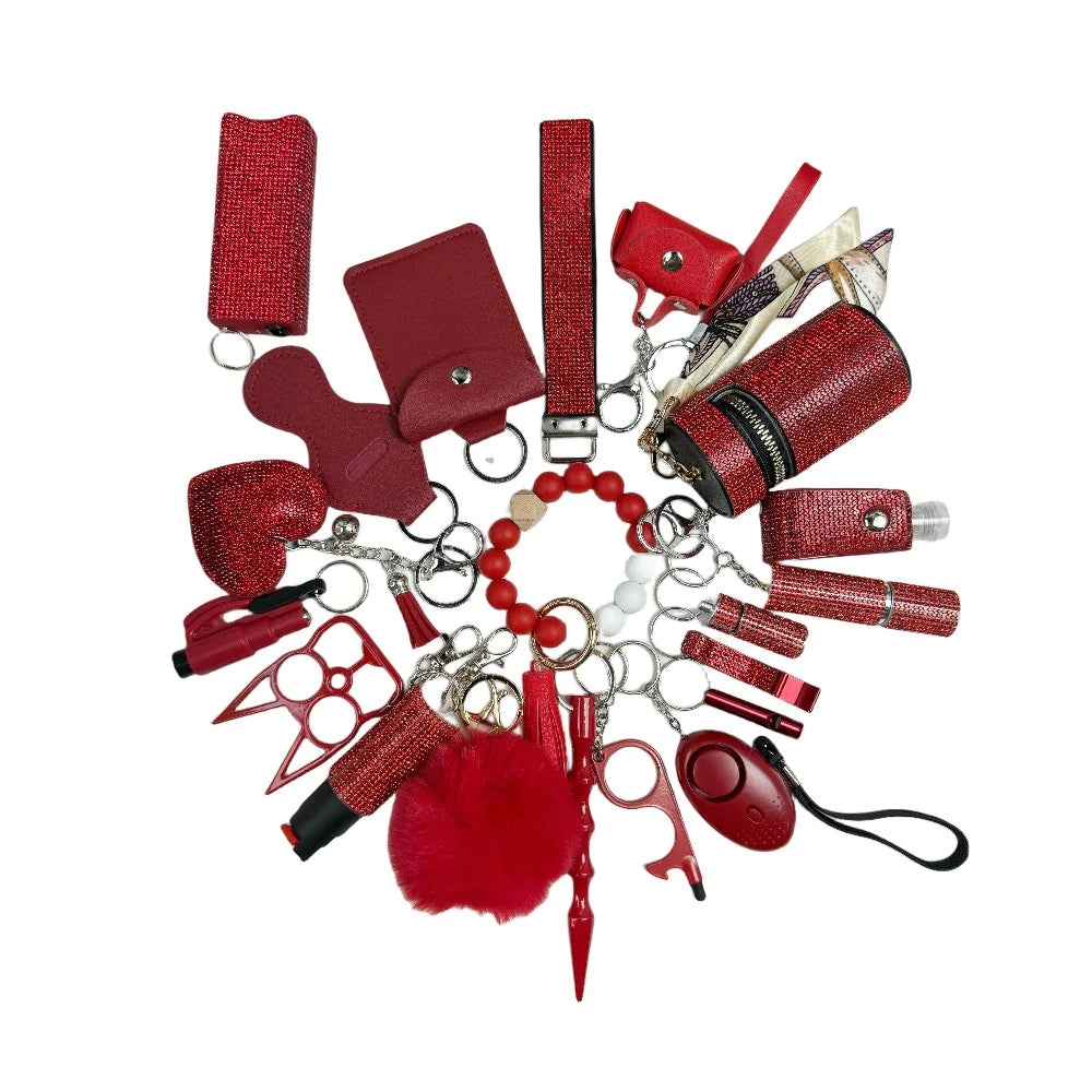 Full Diamond Self defense Keychain With TZ-20pcs